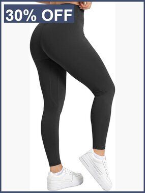 High Waisted 7/8 Yoga Leggings Tummy Control Butt Lifting Workout Pants